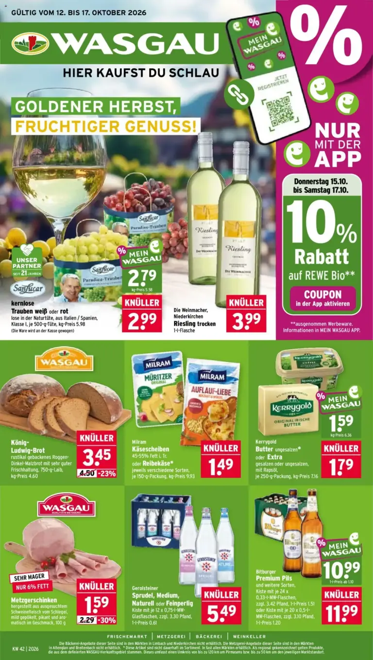 Wasgau Prospekt zum Blättern vom 12.10.2026 bis 17.10.2026