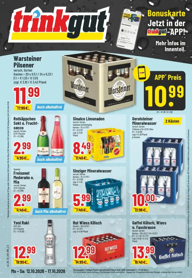 Trinkgut Prospekt Angebote vom 12.10.2026 bis 17.10.2026