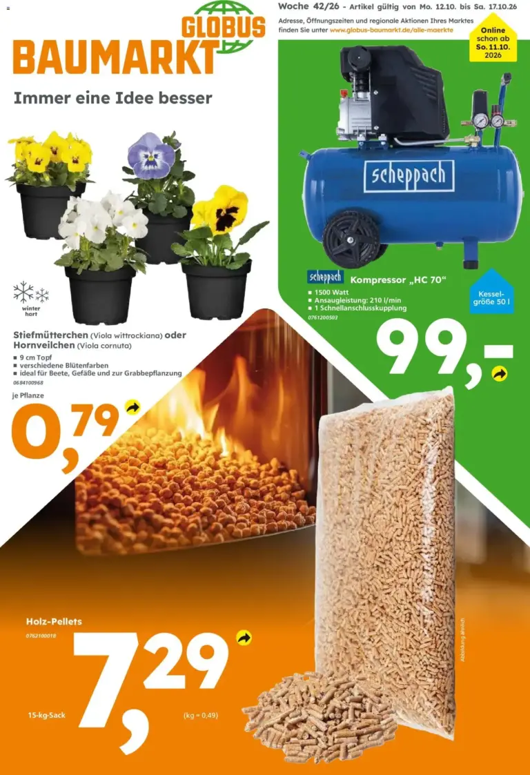 Globus Baumarkt Prospekt zum Blättern vom 12.10.2026 bis 17.10.2026