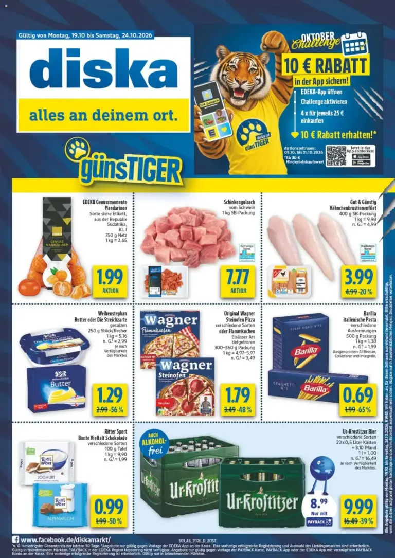 Diska Prospekt zum Blättern vom 19.10.2026 bis 24.10.2026