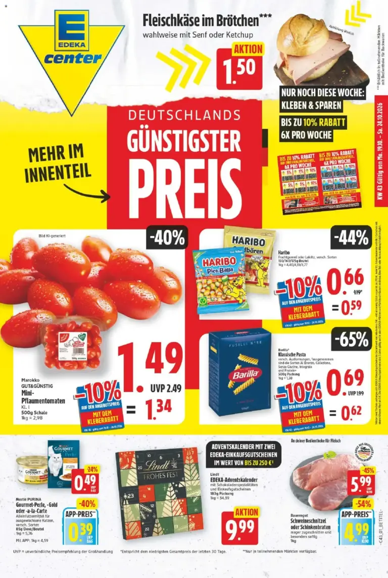 E center Prospekt zum Blättern vom 19.10.2026 bis 24.10.2026