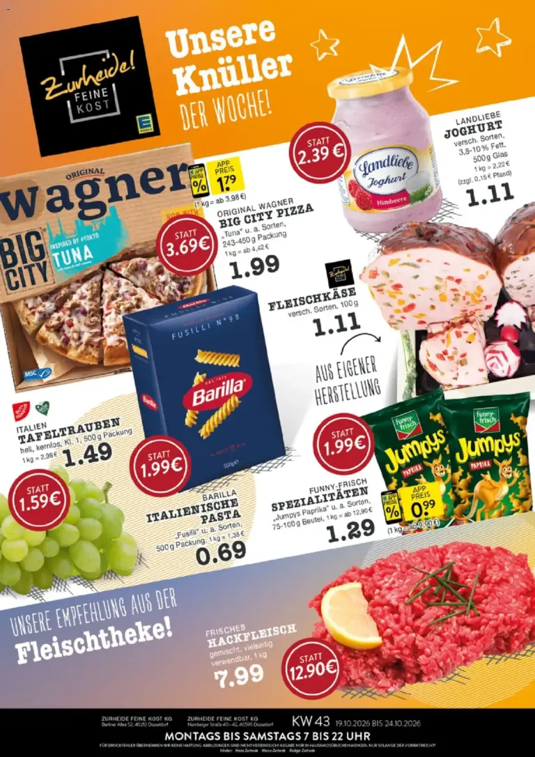 Edeka Zurheide Prospekt zum Blättern vom 19.10.2026 bis 24.10.2026