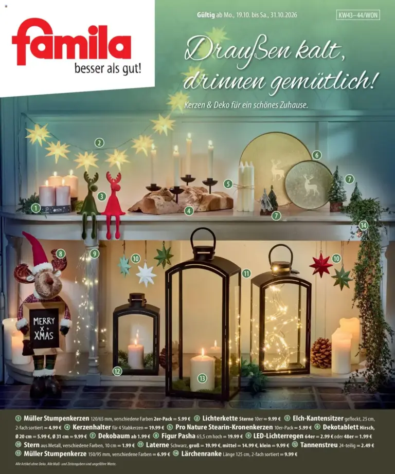 Famila Kerzen & Deko zum Blättern vom 19.10.2026 bis 31.10.2026
