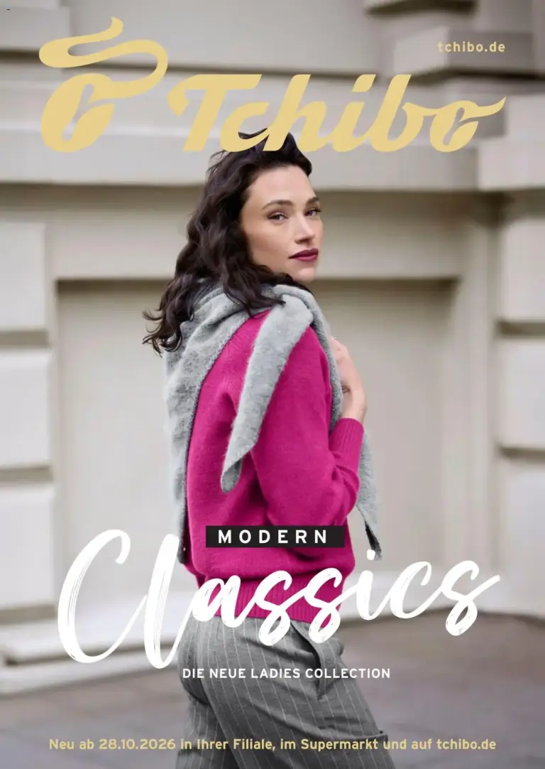 Prospekt Tchibo Modern Classics zum Blättern vom 28.10.2026 bis 17.11.2026