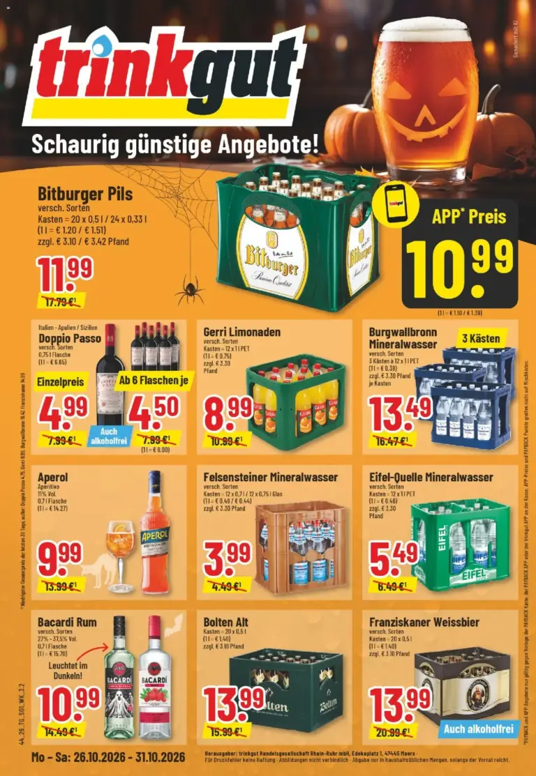 Trinkgut Prospekt Angebote vom 26.10.2026 bis 31.10.2026