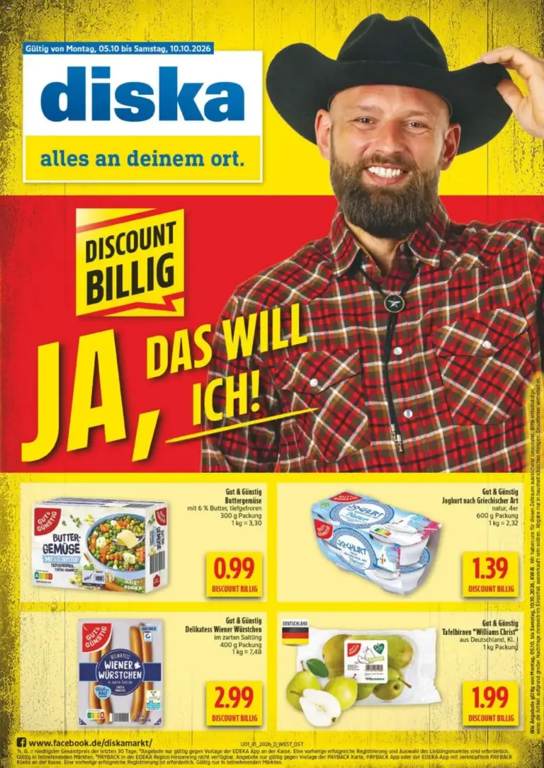 Diska Prospekt zum Blättern vom 05.10.2026 bis 10.10.2026