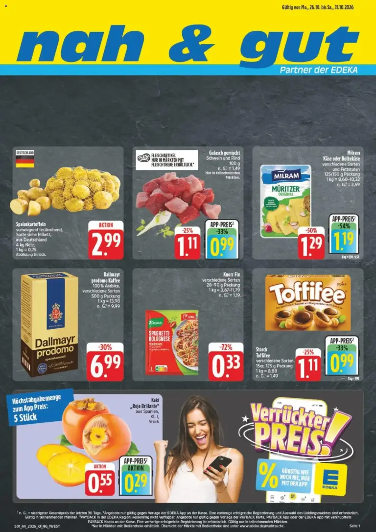 nah & gut Prospekt zum Blättern vom 26.10.2026 bis 31.10.2026