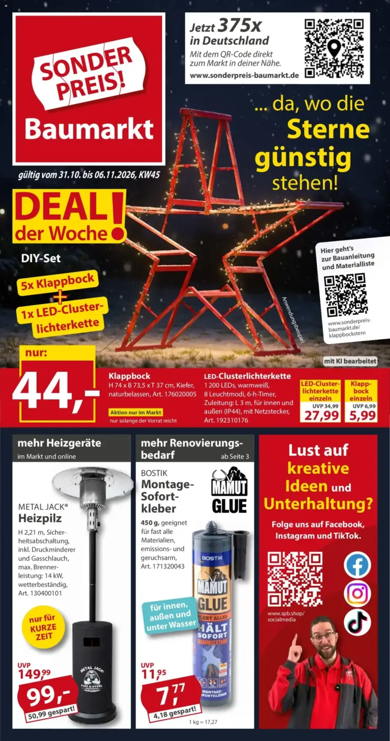 Sonderpreis Baumarkt Prospekt zum Blättern vom 31.10.2026 bis 06.11.2026