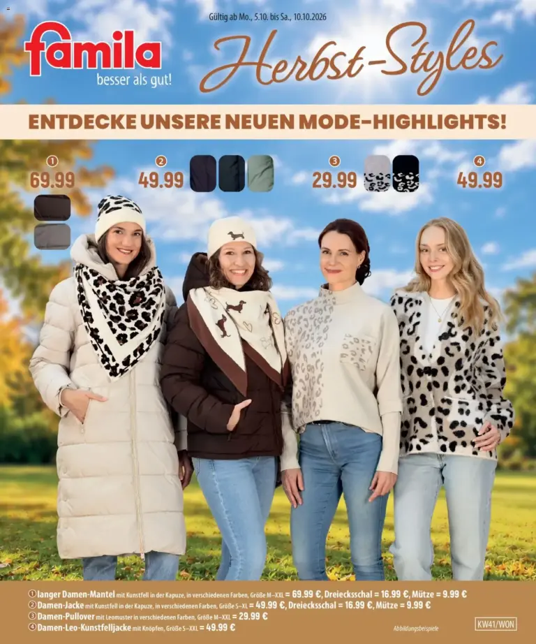 Famila Herbst-Styles zum Blättern vom 05.10.2026 bis 10.10.2026