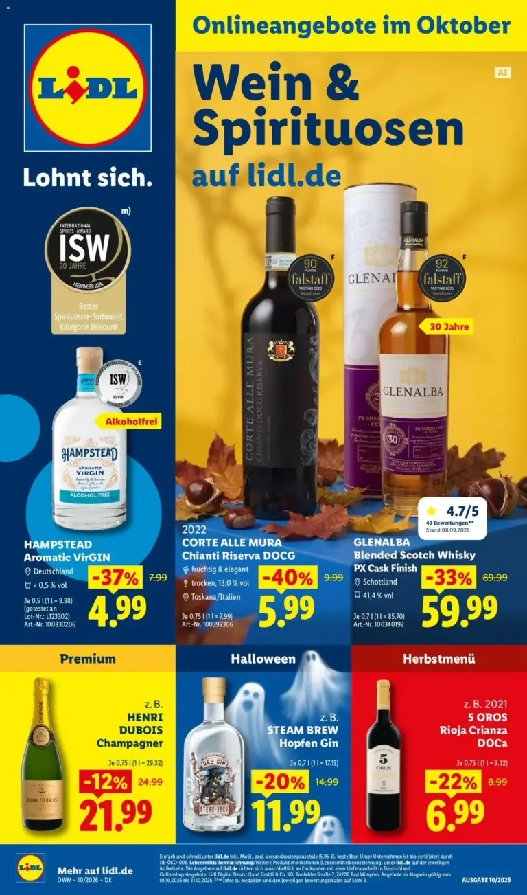Lidl Wein & Spirituosen zum Blättern Angebote vom 01.10.2026 bis 31.10.2026