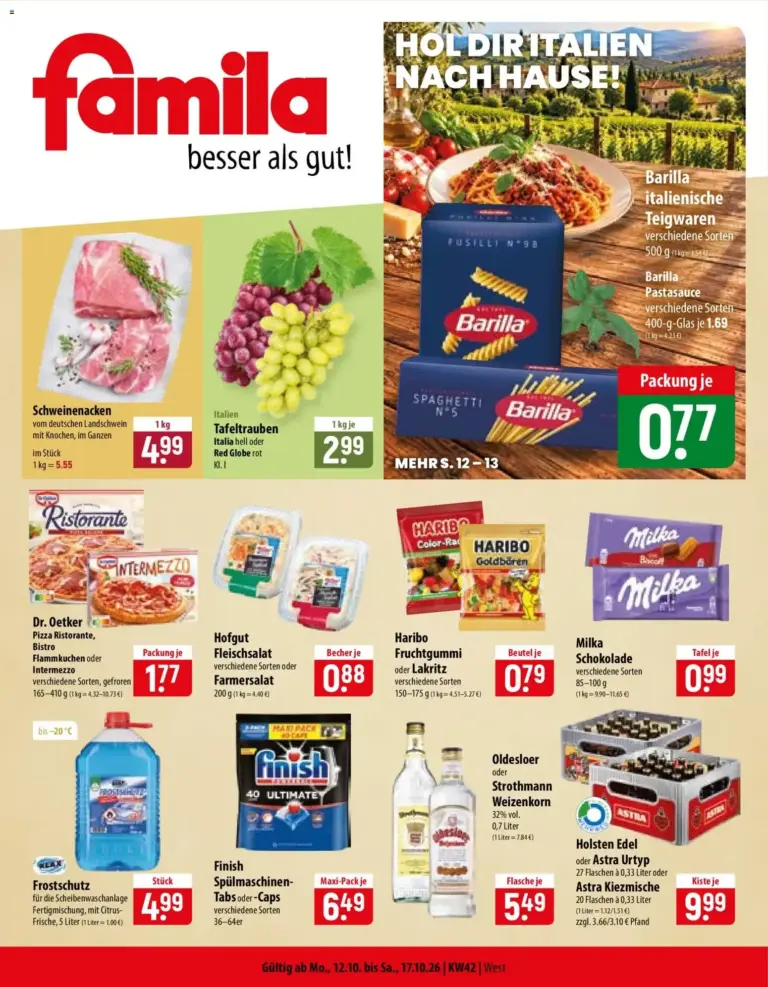 Famila Prospekt zum Blättern vom 12.10.2026 bis 17.10.2026