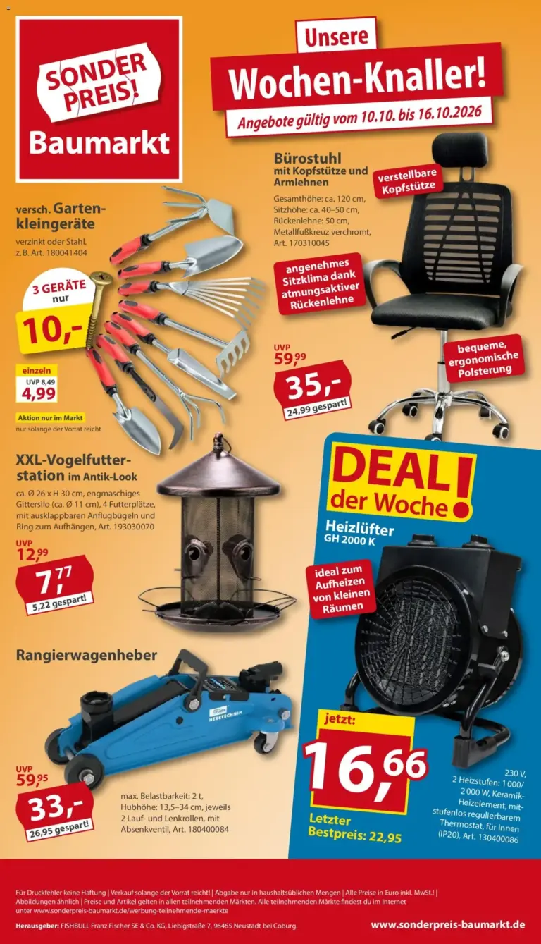 Sonderpreis Baumarkt Prospekt zum Blättern vom 10.10.2026 bis 16.10.2026