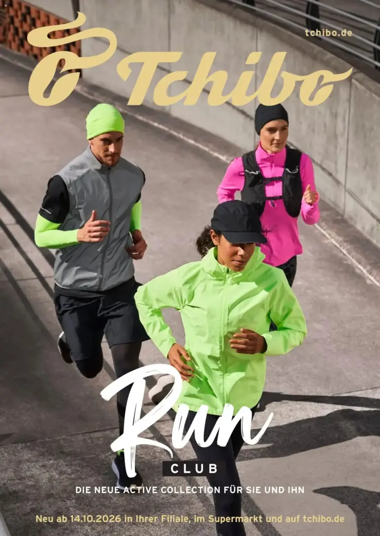 Prospekt Tchibo Run Club zum Blättern vom 14.10.2026 bis 03.11.2026